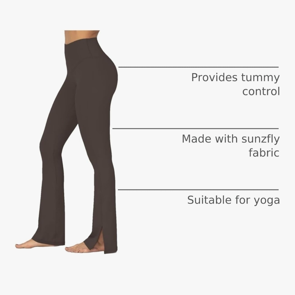 Sunzfly Women's High-Rise Flare Pants - Chocolate Brown